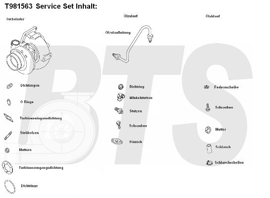 BTS TURBO kompresorius, įkrovimo sistema T981563